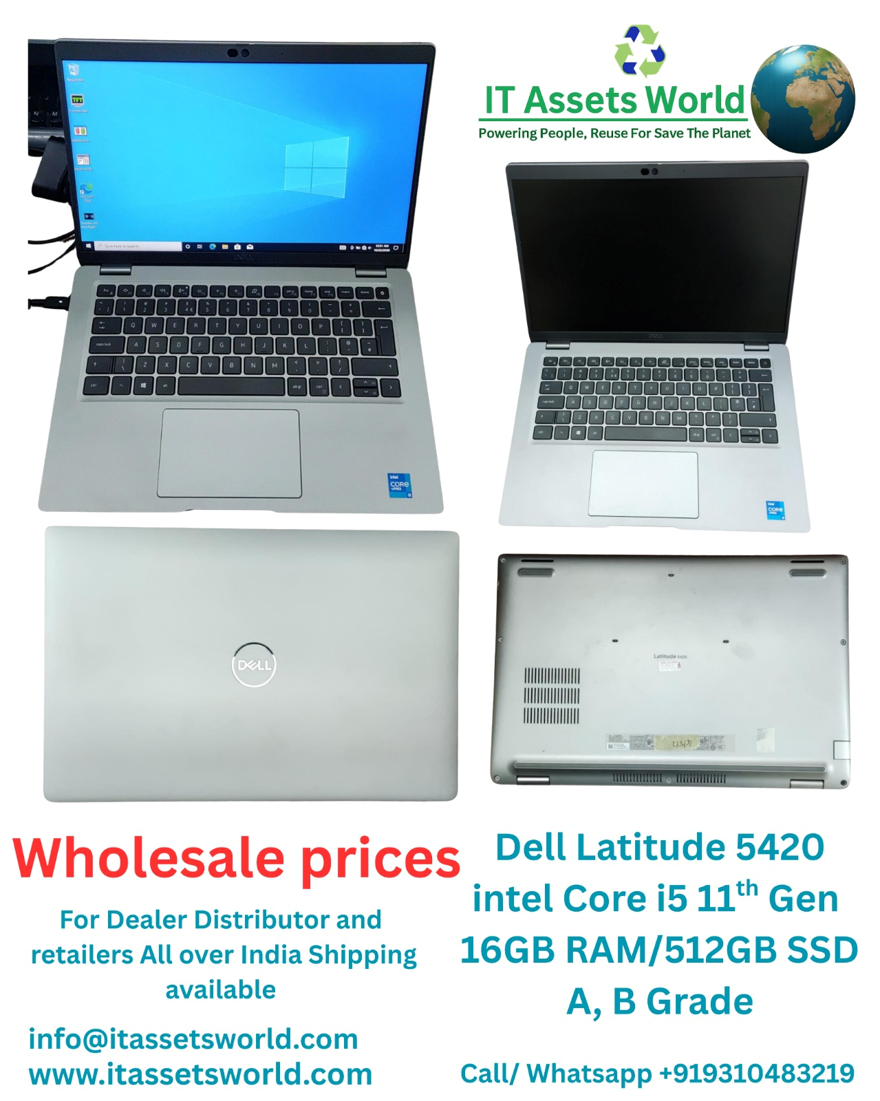IT Assets World – All Over India Best Wholesale Distributor, Supplier & Wholesaler of Used and Refurbished Laptops with Warranty, GST Invoice and Bulk Delivery